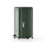 Wiltec Récupérateur Eau de Pluie Pliable 250 litres, citerne Souple en PVC avec Fermeture éclair, Robinet et Couvercle, réservoir Irrigation Jardin
