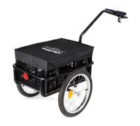 Wiltec Remorque pour vélo 50 kg max., 1450 x 575 x 730 mm, Attelage rapide, Charrette à bras, Transport de charges Randonnée Voyage, Chariot pour bicyclette