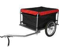 Wiltec Remorque pour vélo 65 kg max., 1350 x 600 x 580 mm, Timon rabattable & Attelage rapide, Transport de charges Randonnée Voyage, Chariot pour bicyclette