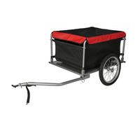 Wiltec Remorque pour vélo 65 kg max., 1350 x 600 x 580 mm, Timon rabattable et Attelage rapide, Transport de charges Randonnée Voyag