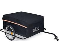 Wiltec Remorque pour vélo 65 kg max., 1390 x 880 x 600 mm, Cadre protège-roue, Timon rabattable & Attelage rapide, Transport de charges Randonnée Voyage, Chariot pour bicyclette