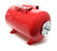 Wiltec Réservoir pression à vessie - 50 Litres - 510 x 370 mm - en Acier - Version horizontale - Surpresseur pour la surpression eau
