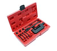 WilTec Rive Dérive chaîne - Outil de Rivetage - dans Un Coffret - avec 3 Pointes de séparation et Nombreux Accessoires - Séparateur disjoncteur pour chaîne Moto et chaînes de Distribution 420-630