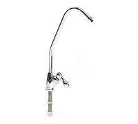 Wiltec Robinet d'eau pour évier - 130 x 19 x 285 mm - raccord 6,35 mm / 1/4" - 300 l/h - modèle D-04 - Chromé - pour Système Osmose Inverse (RO) Filtration Osmoseur