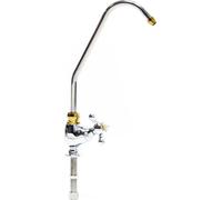 Wiltec Robinet d'eau pour évier – 155 x 29 x 300 mm – raccord 6,35 mm / 1/4" – 300 l/h – modèle deluxe II D-06 – Chromé – pour Système Osmose Inverse (RO) Filtration Osmoseur