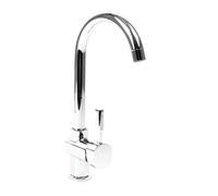 Wiltec Robinet d'évier pour Robinetterie de cuisine - 200 x 320 x 23 mm - 1560 l/h - Pivotant à 360° - Chromé - avec Raccord de 16,41 mm (3/8") - Mitigeur à manette unique