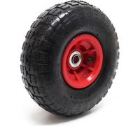 Wiltec Roue complète 4.10/3.50-4 pour Diable – 250 x 85 mm – Avec Chambre à air et Jante – Valve droite – capacité de charge max. 136 kg – pour Roue Brouette Chariot