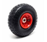 Wiltec Roue complète 4.10/3.50-4 pour Diable - 250 x 85 mm - Avec Chambre à air et Jante - Valve droite - capacité de charge max. 13