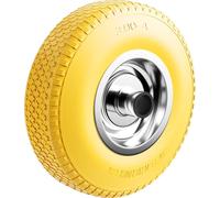 Wiltec Roue complète increvable 3.00-4 pour Diable – 255 x 74 mm – enPolyuréthane/ Polyuréthane – profil à crampons – Capacité de charge max. 100 kg – pour Brouette Chariot