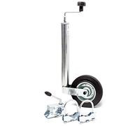 WilTec Roue Jockey pour remorque - 840 x 260 x 48 mm - Charge Max. 362 kg - en Acier galvanisé - avec Borne de Serrage & Dispositifs de Serrage - Caravanes Roulottes