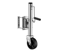 WilTec Roue Jockey pour remorque jusqu'à 450 kg avec Hauteur de Levage de 254 mm, Support de remorque en Acier galvanisé