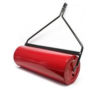Wiltec Rouleau de jardin et de gazon tracté - 35 x 100 cm - avec volume 90 l remplissable - avec racleur de saletés - pour Tracteur