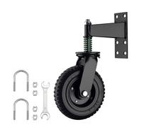 Wiltec Roulette de portail - 200 mm, capacité max. 275 kg - en Caoutchouc et Acier - rotative 360° - avec vis de montage - Roue de p