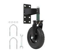 Wiltec Roulette de portail - 200 mm, capacité max. 275 kg - en Caoutchouc et Acier - rotative 360° - avec vis de montage - Roue de porte