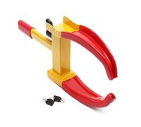 Wiltec Sabot de voiture - 480 x 245 x 73 mm - avec 2 clés - en Acier inoxydable - Bloque roue Antivol Automobile pour Remorque Carav