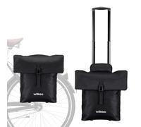 WilTec Sacoche de vélo pour Porte-Bagages Noir 33 x 13 x 64 cm avec 28 l d'espace de Rangement Sacoche de vélo et Trolley en Un