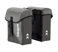 Wiltec Sacoche double étanche pour porte-bagages - capacité de 35 L - avec housse de pluie - pour vélos et vélos électriques - Sac d