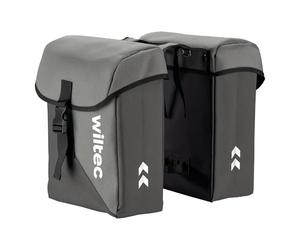 WilTec Sacoche Double étanche pour Porte-Bagages - capacité de 35 L - avec Housse de Pluie - pour vélos et vélos électriques - Sac de Bicyclette - Cyclisme, Courses, Excursions