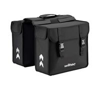 WilTec Sacoche Double pour Porte-Bagages 35 x 13 x 30 cm, 30 l d'espace de Rangement, résistante à l'eau, Facile à Manipuler