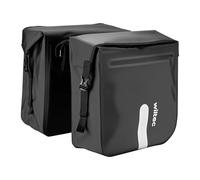 WilTec Sacoche Double pour Porte-Bagages 37 x 16 x 51 cm, 46 l d'espace de Rangement, résistante à l'eau, avec Poches latérales