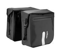Wiltec Sacoche double pour porte-bagages 37 x 16 x 51 cm, 46 l d'espace de rangement, résistante à l'eau, avec poches latérales