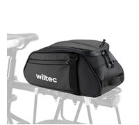 Wiltec Sacoche étanche multifonctionnelle pour porte-bagages noire - capacité 8 L - avec Compartiments bandoulière housse de pluie -