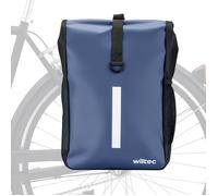 Wiltec Sacoche étanche pour porte-bagages bleue - capacité de 16 L - 47 x 24 x 13 cm - en PVC et polyester - pour vélos et vélos éle