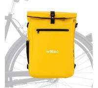 Wiltec Sacoche sac à dos étanche pour porte-bagages jaune - capacité d