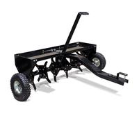 Wiltec Scarificateur tracté - 1340 x 1000 x 370 mm - Largeur de travail 90 cm - Profondeur de travail 7,6 cm - pour Tracteur-tondeuse autoportée ATV - Démousseur Émousseur Aérateur de gazon