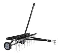 WilTec Scarificateur Trainé pour Tracteur Tondeuse Largeur de Travail 100cm Roues en Caoutchouc 7