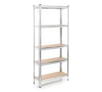 WilTec Schwerlastregal verzinkt 174x75x30cm für Gesamtlast 875kg Steckregal aus Stahl mit 5 Ablagen