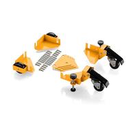 Wiltec Set 4X roulettes Meuble pivotante 850 x 850 mm 2 roulettes avec Frein Noir-Orange Charge 180 kg Vis de Fixation Dispositif Mobilité Mobilier Canapé Table Commode Support de Transport