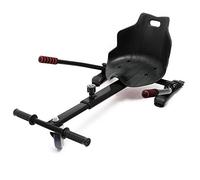 Wiltec Siège de Balance Scooter - Noir - capacité de 120 kg max. - avec Roulette et Poignées - ajustable pour Adultes et Enfants - Siège de Kart Elektroscooter compatible avec Hoverboard