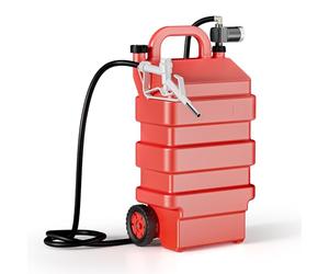 Wiltec Station de ravitaillement mobile 43x26x85cm Caddy ravitailleur 75W Capacité 60L Débit 14L/min Chariot Distributeur Carburant Bidon Jerrycan sur roues Industrie Jardin Station-service mobile