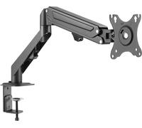 Wiltec Support d’écran 17-27 Pouces 2 à 6,5 kg 1x Ordinateur Ressort à gaz Fixation de table VESA 75x75/100x100 Bras Articulé Porte-Ordi Inclinaison et Hauteur Réglable Rotation Pied Socle d'écran