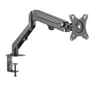 Wiltec Support d’écran 17-27 Pouces 2 à 6,5 kg 1x Ordinateur Ressort à gaz Fixation de Table VESA 75x75/100x100 Bras Articulé Porte-Ordi Inclinaison et Hauteur Réglable Rotation Pied Socle d'écran