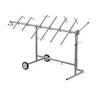 Wiltec Support de peinture rotatif 360° - 2300 x 610 x 1340 mm - en Acier - Pour pièces de carosserie - Réglable - avec 4 attaches p