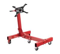 WilTec Support Moteur - Pivotant et Rotatif 360° - capacité de Charge de 680 kg - 98 x 80 x 87 cm - avec 5 roulettes - pour Atelier Automobile