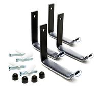 WilTec Support Mural pour pneus pour 4 pneus - 106 x 20 x 102 mm - en Acier - Charge Max. 25 kg par Support - Accessoires pour pneus Étagère à pneus Support pour Jantes