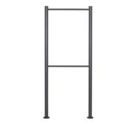Wiltec Support pour 4 boîtes aux lettres, 700 x 50 x 1703 mm, anthracite, poteau mailbox, piquet pour boîte à lettres sur pied