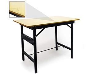 WilTec Table de Travail Pliable - Capacité de Charge 150 kg Max. - Acier et MDF - Surface de Travail 100 x 60 cm avec Règle linéaire et Rapporteur - Établi Pliant