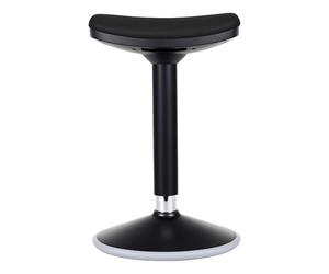 WilTec Tabouret Ergonomique Assis Debout - 36 x 23 x 55-82 cm - Capacité Max. 135 kg - Couleur Noire - avec Ressort à gaz - Fauteuil de Bureau, Chaise Debout Assis
