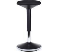Wiltec Tabouret ergonomique assis debout – 36 x 36 x 55-80 cm – Capacité max. 135 kg – Couleur noire – avec Ressort à gaz – Fauteuil de bureau, Chaise debout assis
