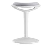WilTec Tabouret Ergonomique Assis Debout - 42 x 34 x 55-70 cm - Capacité Max. 100 kg - Couleur Grise - avec Ressort à gaz - Fauteuil de Bureau, Chaise Debout Assis