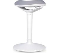 Wiltec Tabouret ergonomique assis debout – 42 x 34 x 55-70 cm – Capacité max. 100 kg – Couleur grise – avec Ressort à gaz – Fauteuil de bureau, Chaise debout assis
