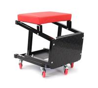 WilTec Tabouret escabeau de mécanicien Servante d’Atelier Mobile sur roulettes 160kg Plateau Outils