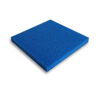 Wiltec Tapis Japonais filtrant - 50 x 50 x 5 cm / 10 ppi - Grossier - Filtre de Bassin et d'Aquarium pour Filtration Eau HMF - Couleur Bleue