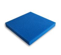 Wiltec Tapis japonais filtrant - 50 x 50 x 5 cm / 20 ppi - moyen - Filtre de Bassin et d'Aquarium pour Filtration Eau HMF - couleur Bleue