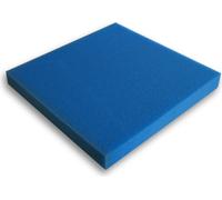 Wiltec Tapis japonais filtrant - 50 x 50 x 5 cm / 30 ppi - fin - Filtre de Bassin et d'Aquarium pour Filtration Eau HMF - couleur Bleue