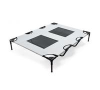 Wiltec Transat pour chiens et chats - couleur Grise - XL / 122 x 93 x 20 cm - 60 kg max - en tissu Oxford - Lit de camp relaxant sur